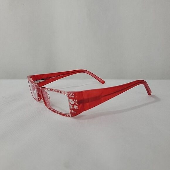 Etnia Barcelona Mykonos Eyeglasses Frames Clear Red Y2K Vintage Square 52-18-135 - Picture 7 of 11